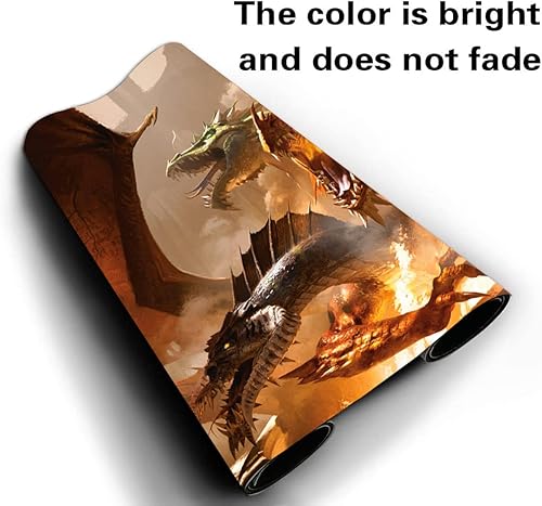 Miniatura 4 de Dragon TCG Playmat, 24 x 14 pulgadas - MTG, DTCG, CCG, RPG - Tapete de juego de cartas coleccionables de superficie lisa colección de goma