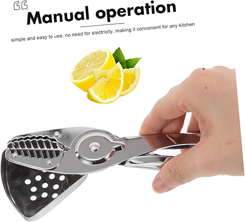 Miniatura 8 de Exprimidor de cítricos de acero inoxidable para limones, exprimidor manual resistente para jugo fresco, diseño portátil para el hogar y viajes,