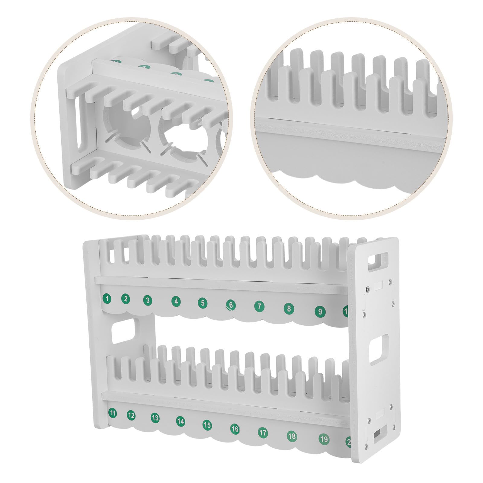 Toddmomy Supporto da Tavolo per Telefono in Legno Bianco a 2 Strati Organizzatore Multiscomparto per Ottimizzare lo Spazio in Ufficio e Scrivania