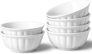 White Porcelain Fruit Bowls, 4.7 Inch Serving Bowls,Ice Cream Bowl, Kitc...