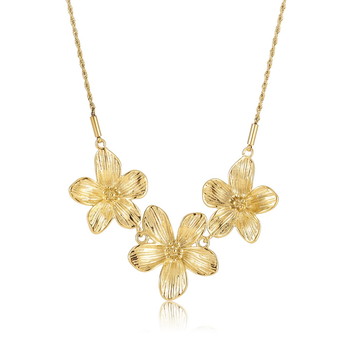 MIAMI Jewellery Gold Necklace for Woman | Adjustable Long Chain Pendant Necklace | Stylish Locket Jewellery for Women | Valentine Gifts for Woman & Girlfriend | Necklace Set | Anti Tarnish -189