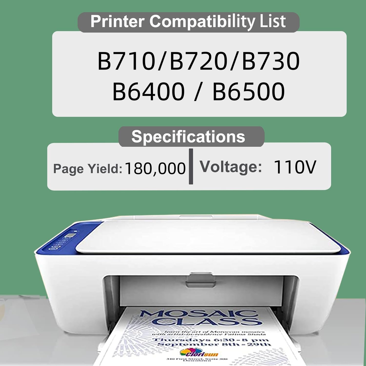 JUNTINE 50242603 50242601 50231970 Fuser Unit Original Refurbished Replacement for Okidata 50242603 50242601 50231970 Fuser Unit Compatible with Okidata B710 B720 B730 B6400 B6500 Printers(110V-180K)