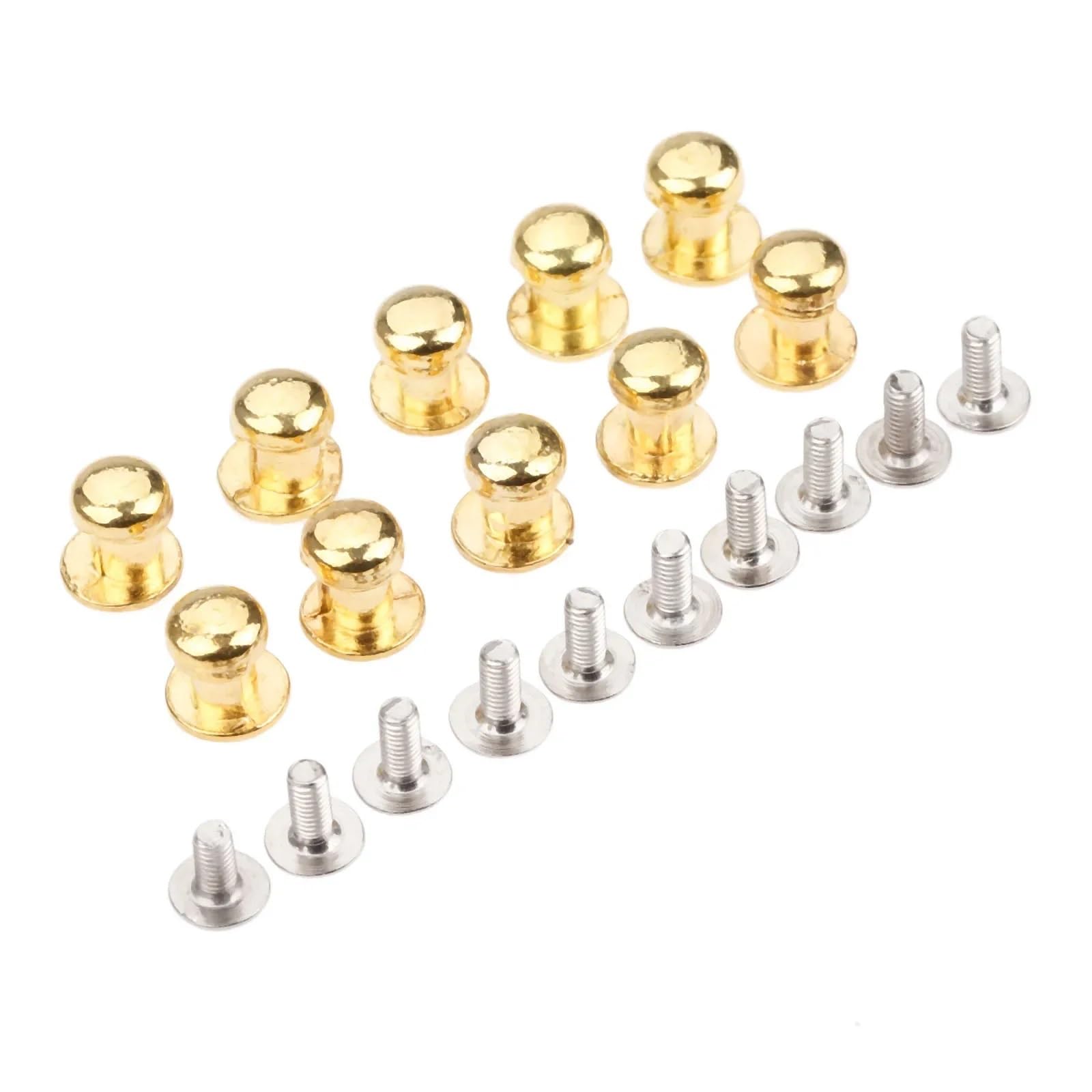bogniga Handles 100pcs Mini Knobs Small Handles Pull Jewelry Wooden Box Drawer Cabinet Hardware with Screw(Golden)