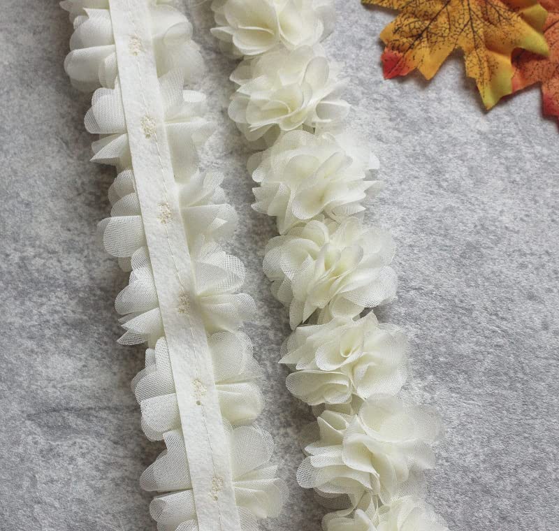 Aazon.co: 1 Yard Love Heart Pearl Bow Flower Lace Edge Tri Ribbon 2-440642