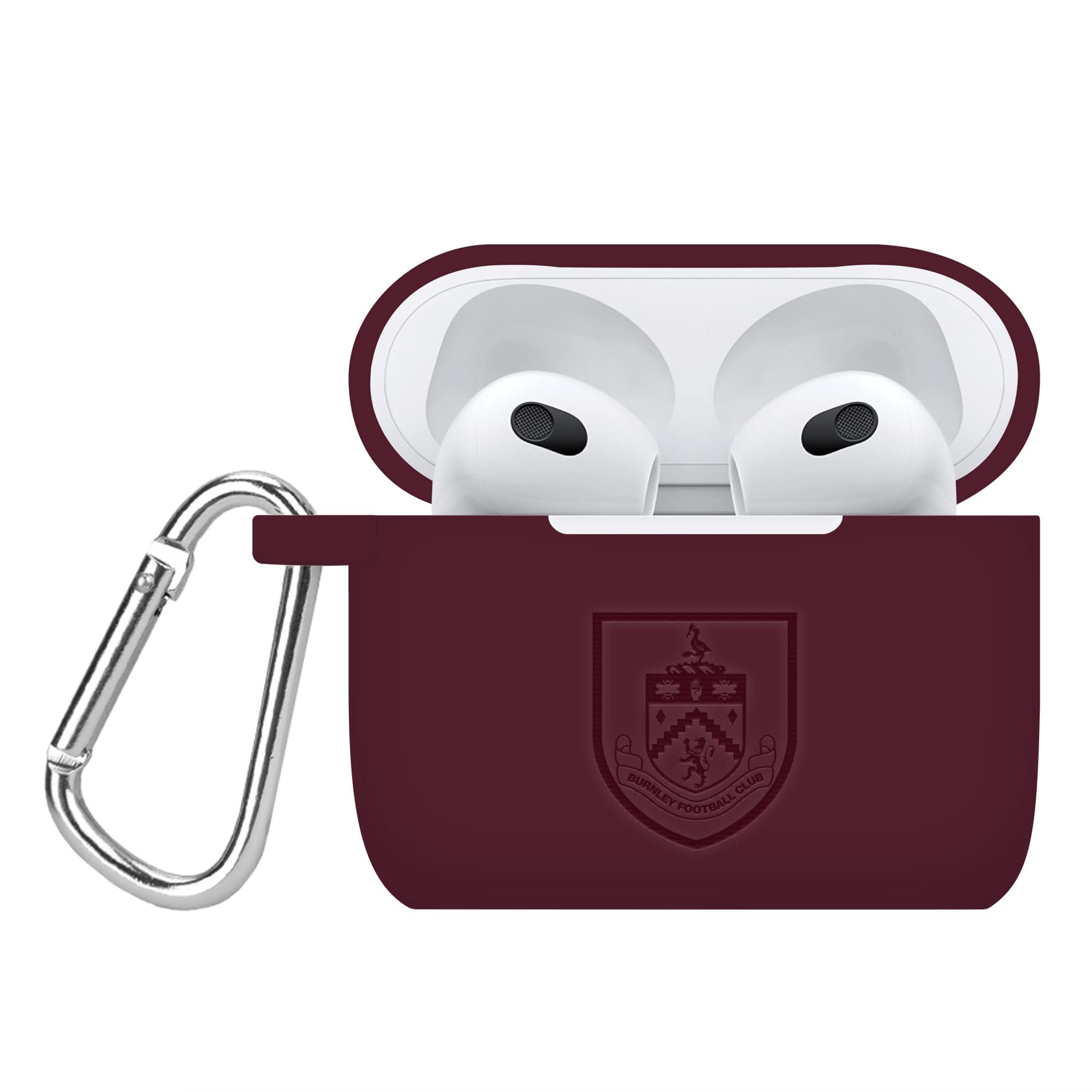 Burnley FC Engraved Silicone Case Cover Compatible with Apple AirPods Generation 3 (Maroon)