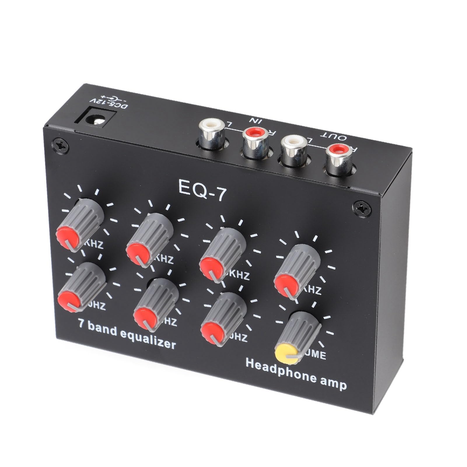Acouto 7-Band-Sound-Equalizer Digitaler Zweikanal-Equalizer 12 DB Hohe Basseinstellung
