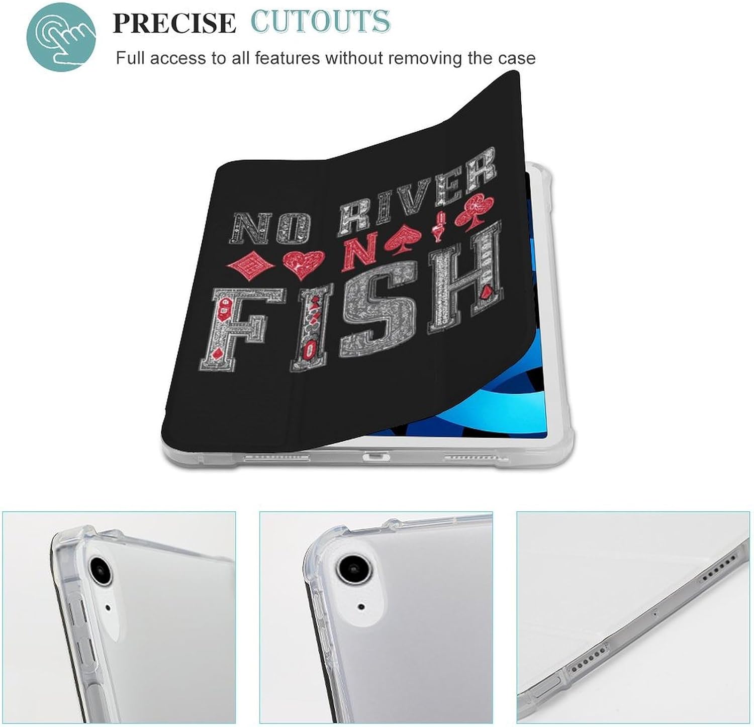 Poker Cards No River No Fish Case with Pencil Holder image 4