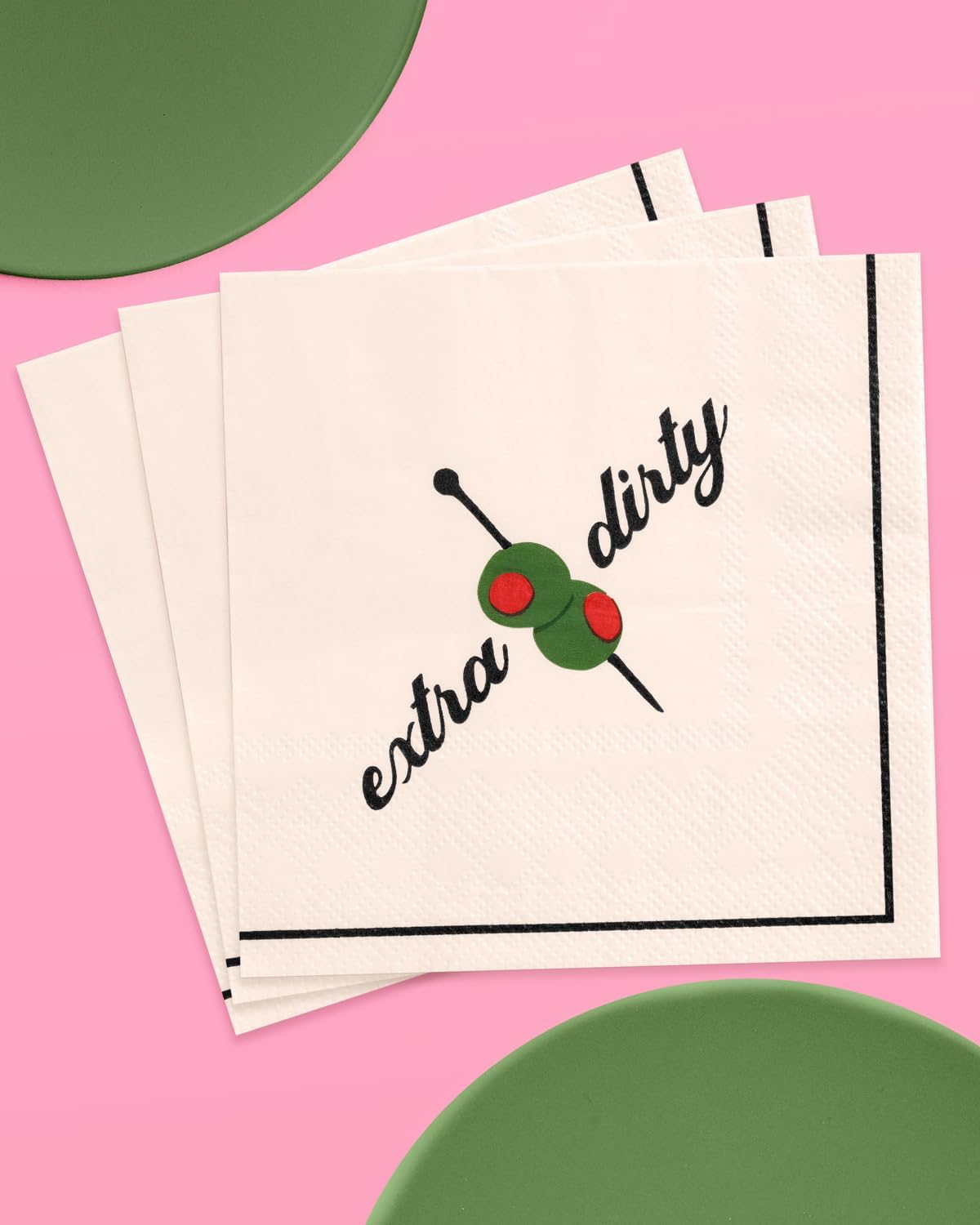 xo, Fetti Martini Napkins, Extra Dirty - 25 count | Tini Bit Older Birthday Decorations, Bachelorette, Bikinis And Martinis, Dirty Thirty, Olive, Vegas, Poker