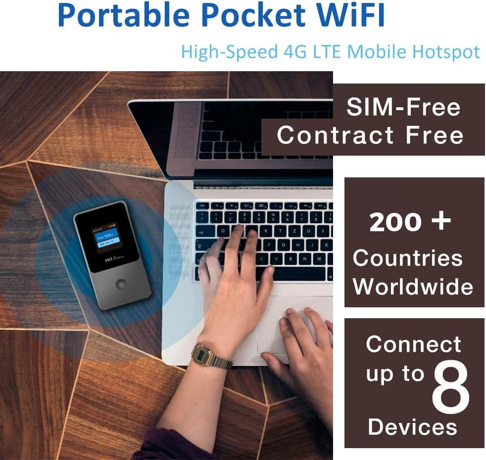 Portable Global Pocket WiFi T8 – High-Speed 4G LTE Mobile Hotspot