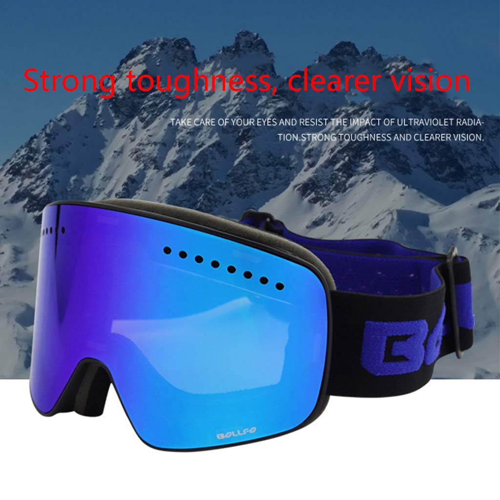 NUEAYMS Lunettes de ski avec double couche amovible anti-buée UV lunettes de soleil gants pour enfants par temps froid