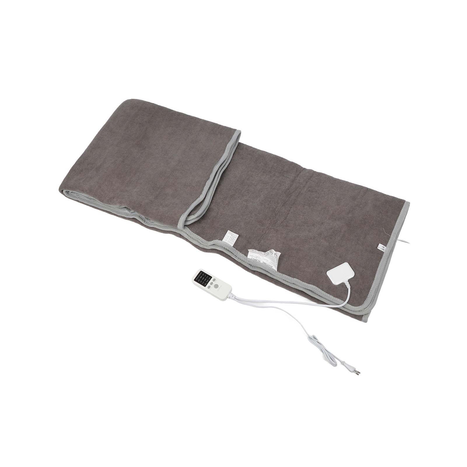 Coperta Elettrica a Riscaldamento Rapido Coperta Calda Grigia per Uso Domestico e in Dormitorio Tessuto a Maglia 60S Riscaldamento Rapido 1 Pezzo (F:180 * 200 cm)