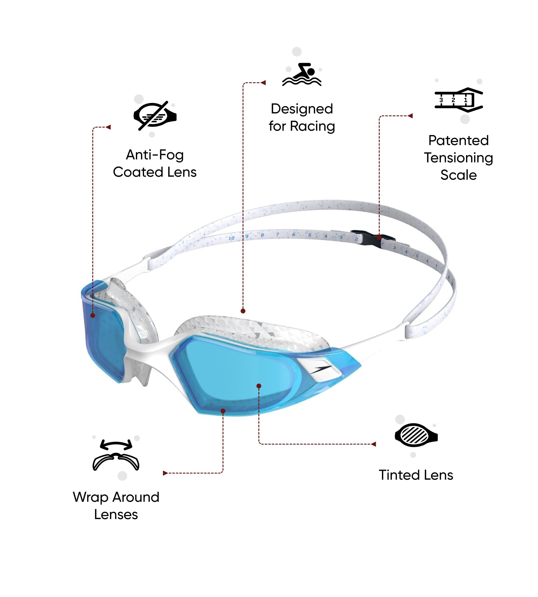 Speedo Aquapulse Pro Okulary pływackie - AW20