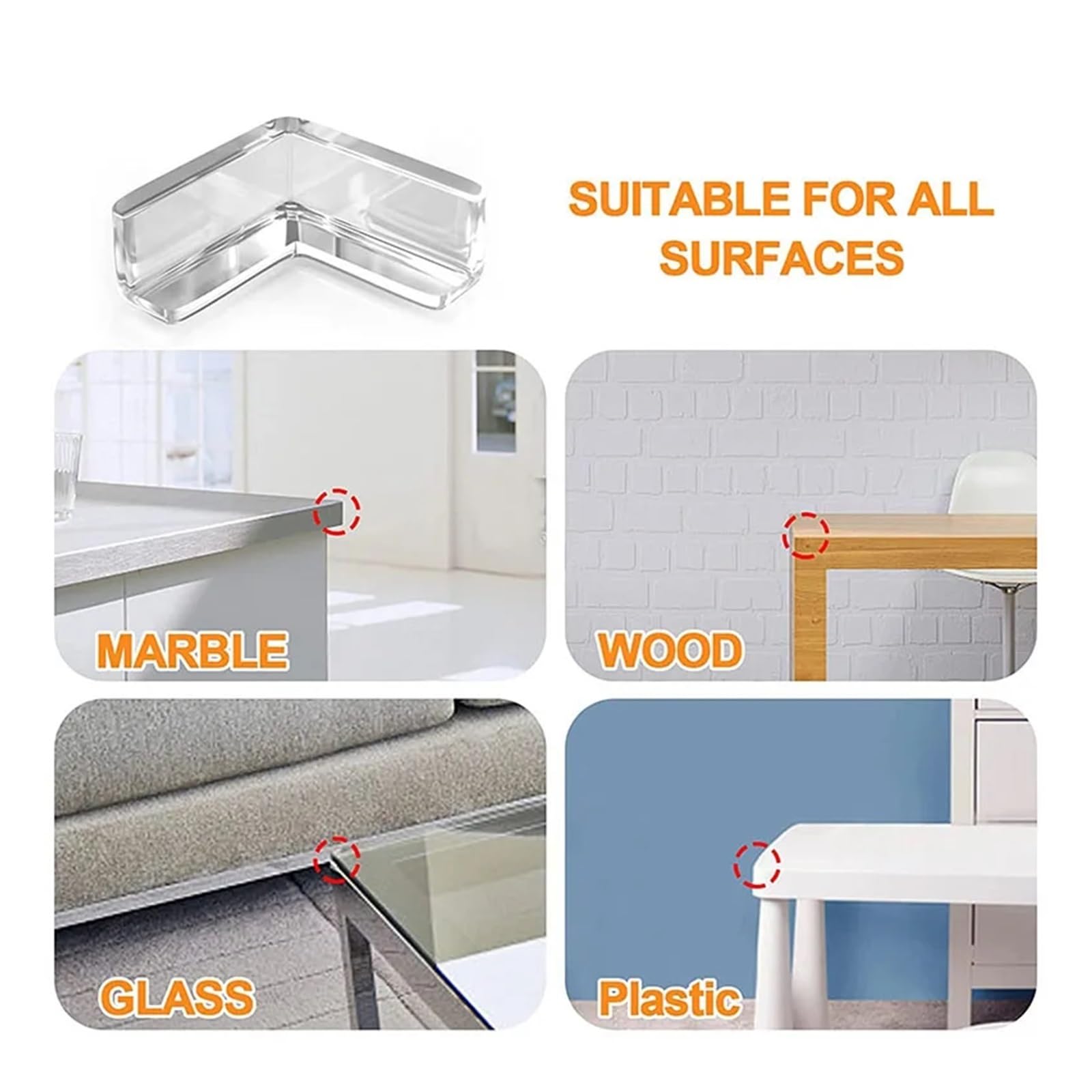 Protectores de Esquinas para mesas, Seguridad Infantil, 4 piezas/10 Piezas, Funda Protectora de Silicona anticolisión