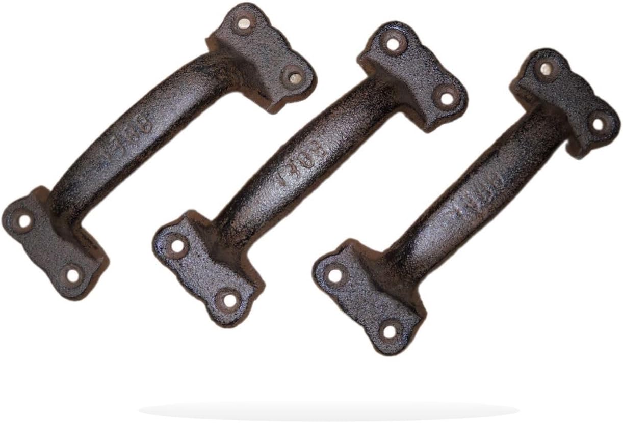 2 Cast Iron Antique Style Rustic Barn Handle Gate Pull Shed Door Handles XLR-72 Farmhouse Home Wall Desk Office Home Decor Hanging Decorations