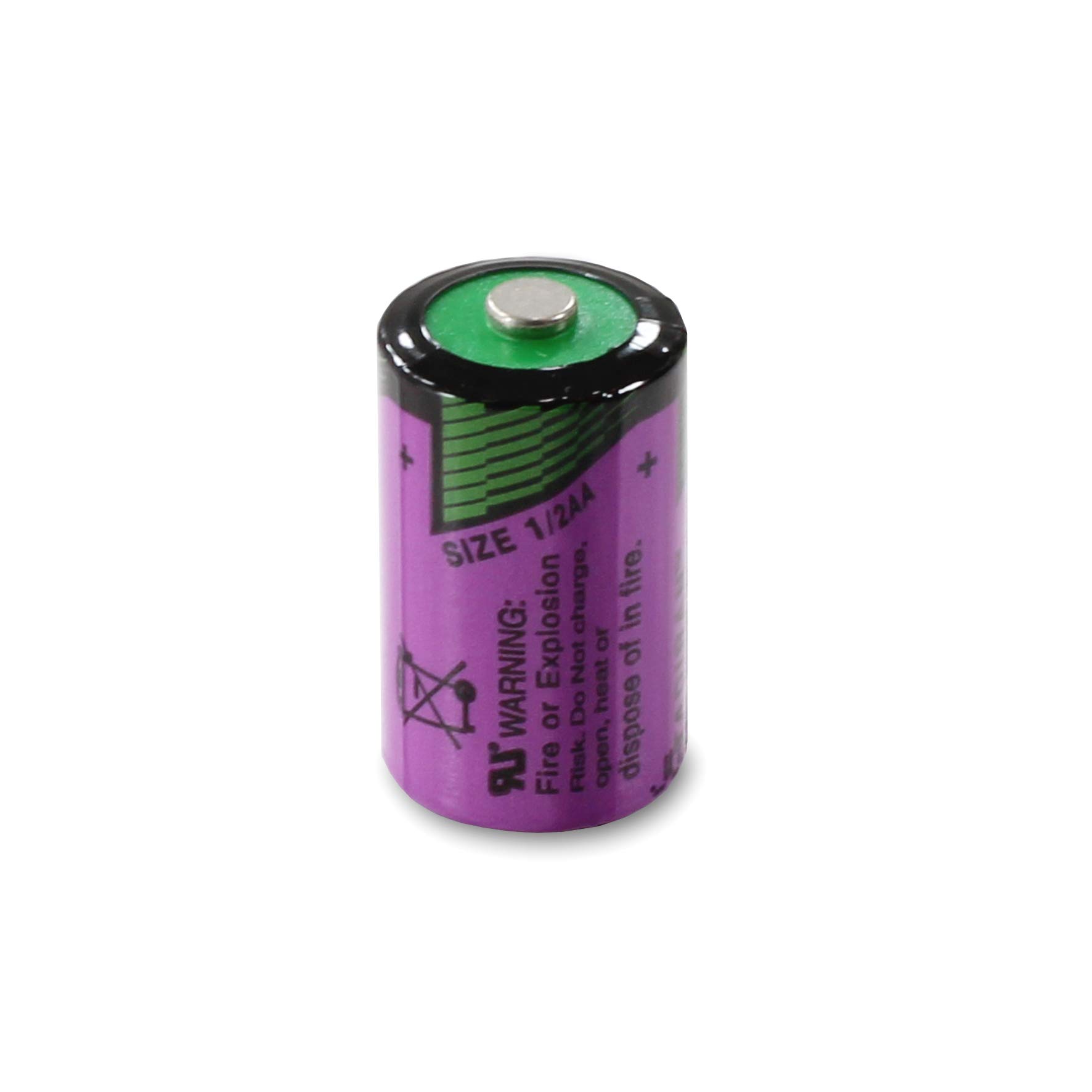 Tadiran SL-750/S Lot de 10 piles au lithium haute énergie SL-750S (1/2 AA) dans boîte à piles sécurisée Weiss - More Power +
