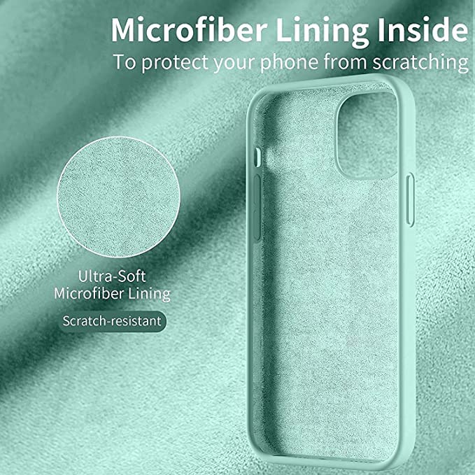 Image of MIDOS Back Cover Compatible with iPhone 14 Plus Case Liquid Silicone Full Protection Shock Proof Back Cover for iPhone 14 Plus (2022) 6.7 inch (Mint)