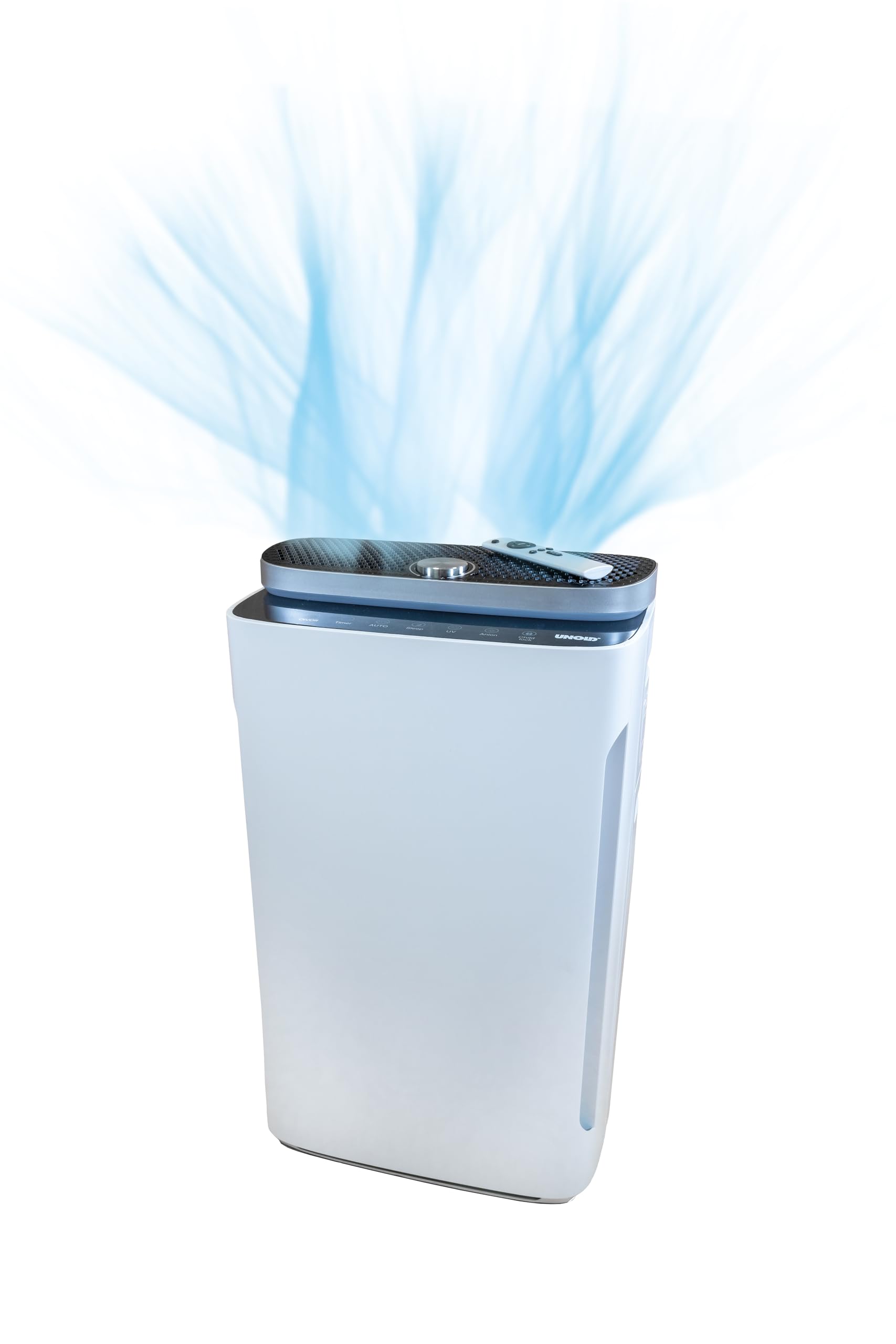 Unold 87610 oczyszczacz powietrza + nawilżacz powietrza Omega w kolorze białym. Usuwa pyłki, kurz, wirusy i alergeny w pomieszczeniach o powierzchni do 160 m² skutecznie 99,97%