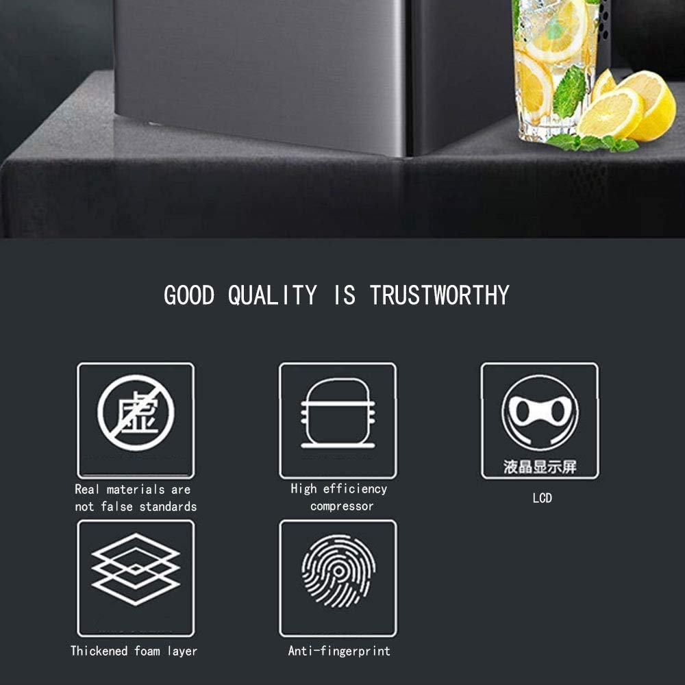 Countertop Ice Machine, 25 Kg Ice Cubes/24 H Portable Ice Cubes Maker 12 20 Min Automatic Cleaning Kitchen Home Bars Milk Tea Shop () on Fridge.com - View 4