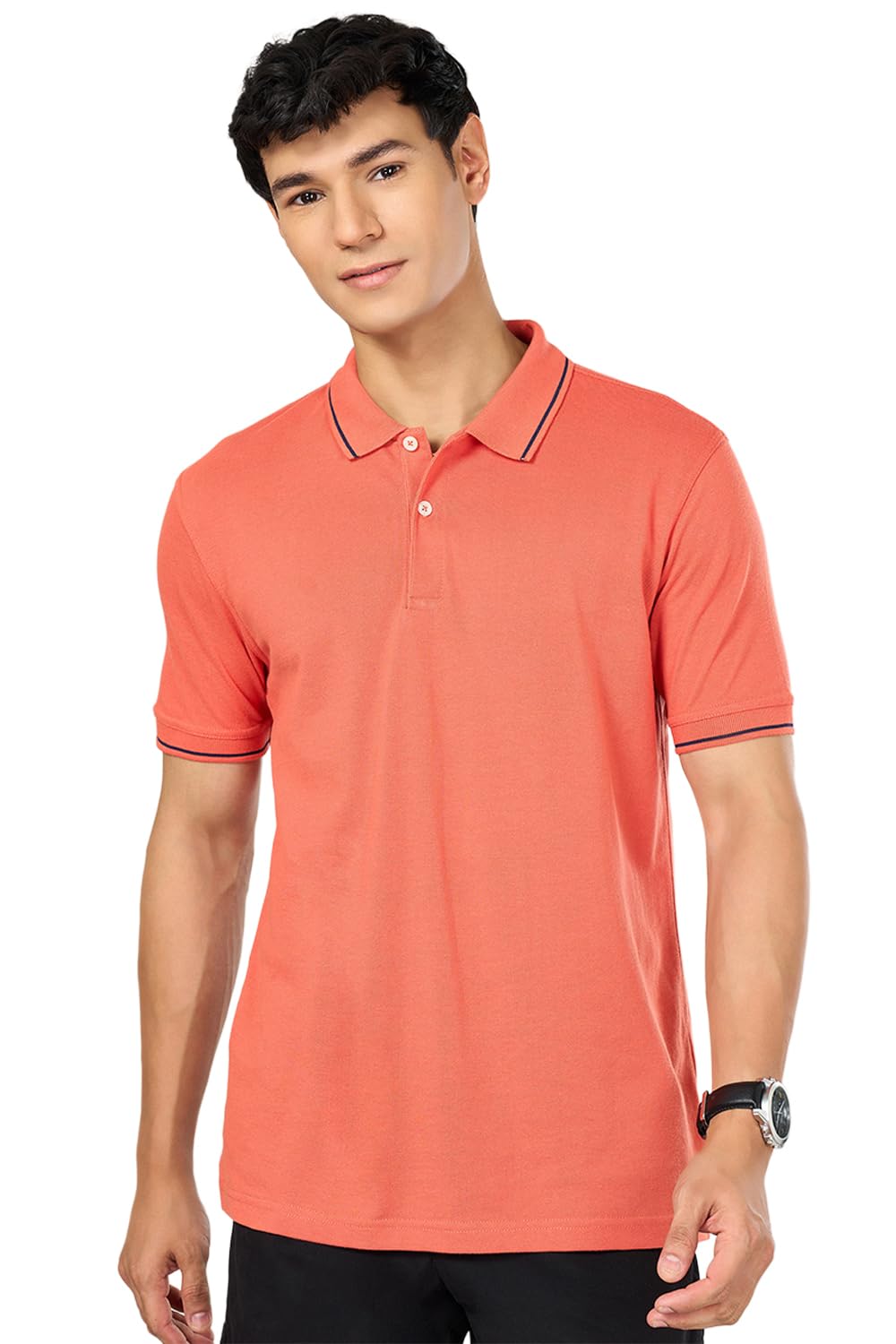 byford Men's Solid Slim Fit Polo Shirt-picture-12