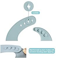 Vista 6 de PandaEar Juego de 3 baberos de silicona para bebés y 6 cucharas de silicona para bebés