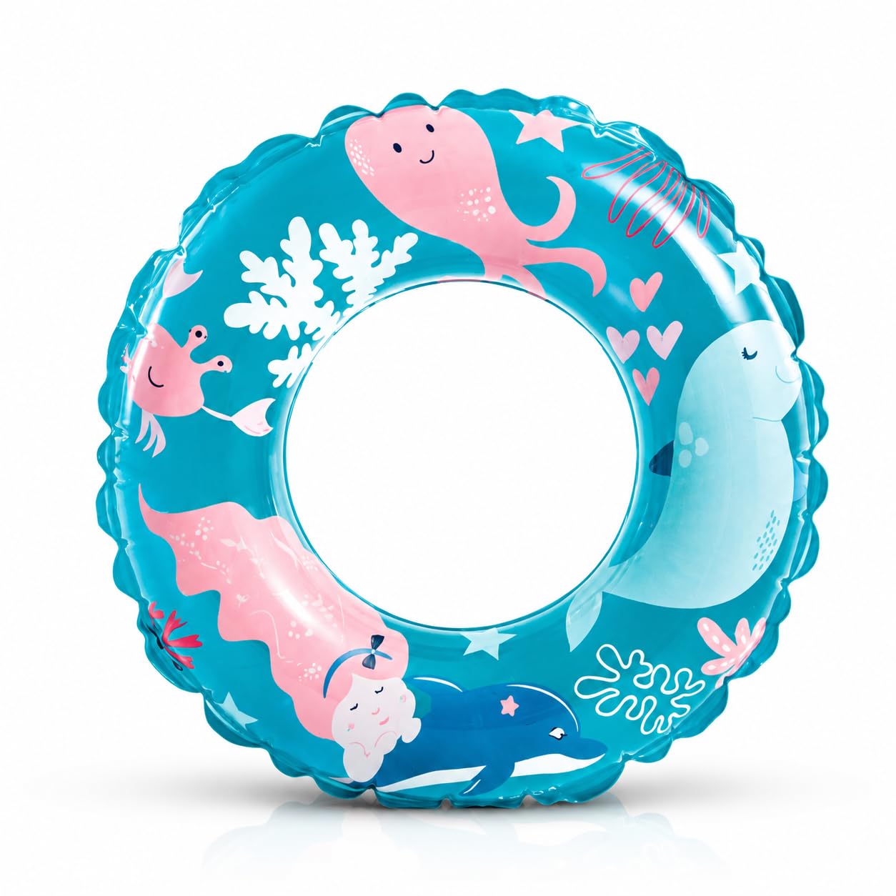 AURALIN Blue Marine Animal Inflatable Swimming Ring 61 cm Outer Pool Float