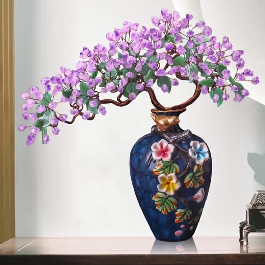 Plantas artificiales de jade para interiores, talladas, manualidades, entrada, TV, gabinete, decoración de empresa, sala de estar, gabinete de vino, decoración de plantas