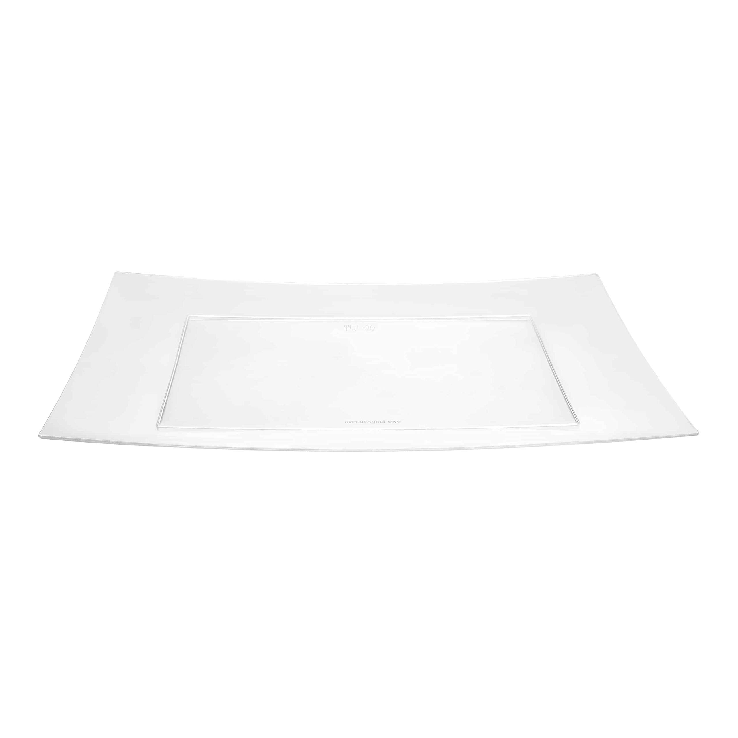 Lillian Tablesettings 12"X18" | Clear Rectangles | Pack of 1 Plastic Trays, 12" x 18"
