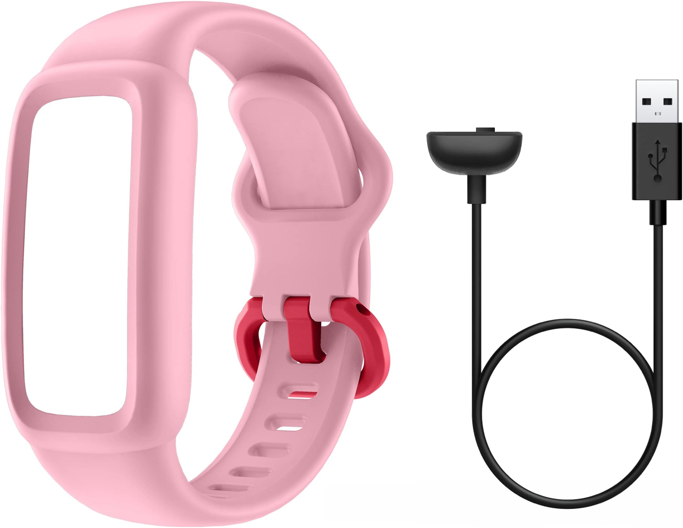BIGGERFIVE Charging Cable and Adjustable Replacement Strap, Compatible Vigor 2 Children's Fitness Bracelet, Accessories for Fitness Tracker Smartwatch