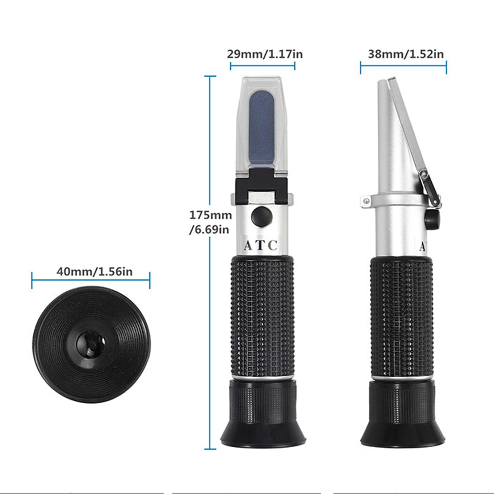 Refractómetro de cloruro de sodio, refractómetro de salinidad 0-100%, probador de agua salada portátil, hidrómetro ATC 0-100 ppt, salinómetro hecho de cobre monitoreo,Salinity Refractometer-1PCS