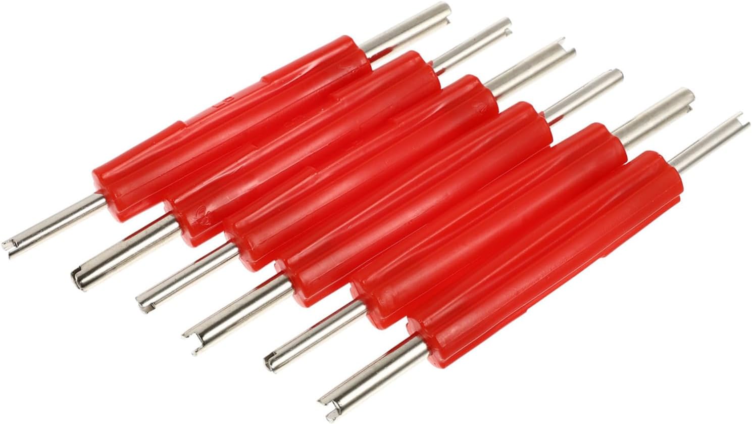 Milisten Car Tools 6pcs Valve Core Driver Car Tools Steel Red Car Accessories Core Remove Tool