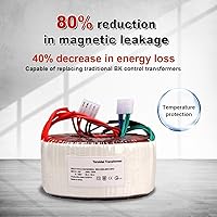 Vista 3 de ATO Transformador toroidal de 120VA para amplificador de audio, monofásico, 110V a 2 * 6V, transformadores toroidales de potencia, para control