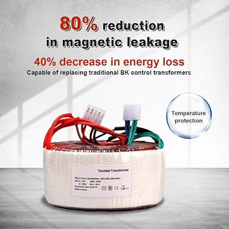 ATO 120VA Toroidal Transformer for Audio Amplifier, Single Phase, 110V to 2 * 6V, Power Toroidal Transformers, for Electrical Control, Medical Equipment