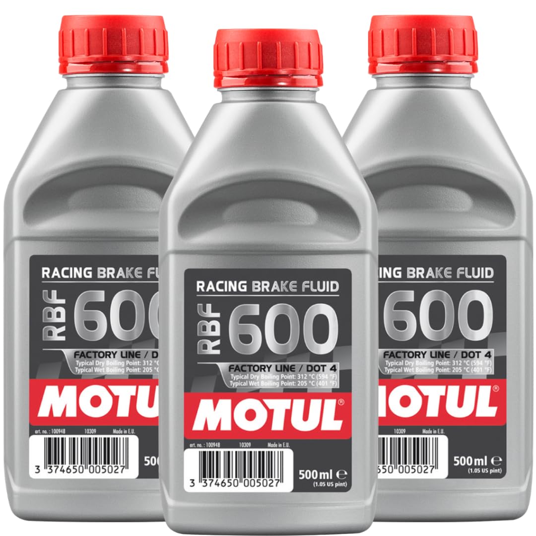 MOTUL Brake Fluid RBF 600 Factory LINE Synthetic DOT 4 Racing 500ml - Set of 3