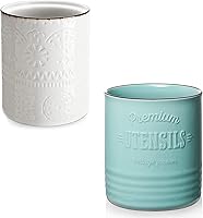 Vista 1 de DOWAN Bundle - Soporte para utensilios de cocina blanco + soporte para utensilios turquesa