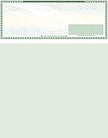 Vista 12 de 50 cheques en blanco de alta seguridad - Comprobaciones de computadora para QuickBooks en la parte superior (marrón laberintado) Peso del papel # 70