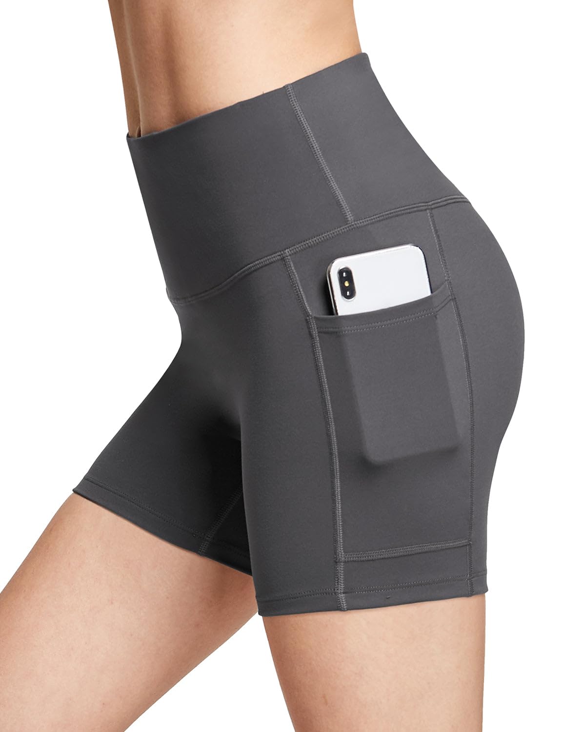 baleaf Women's High Waist Biker Shorts with 3 Pockets