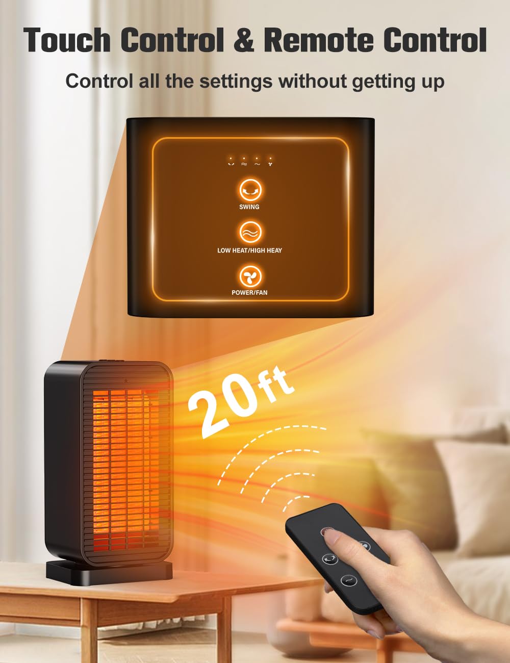 Remote Control Tiva Heater Stand Electric Heaters Stand Up Heaters