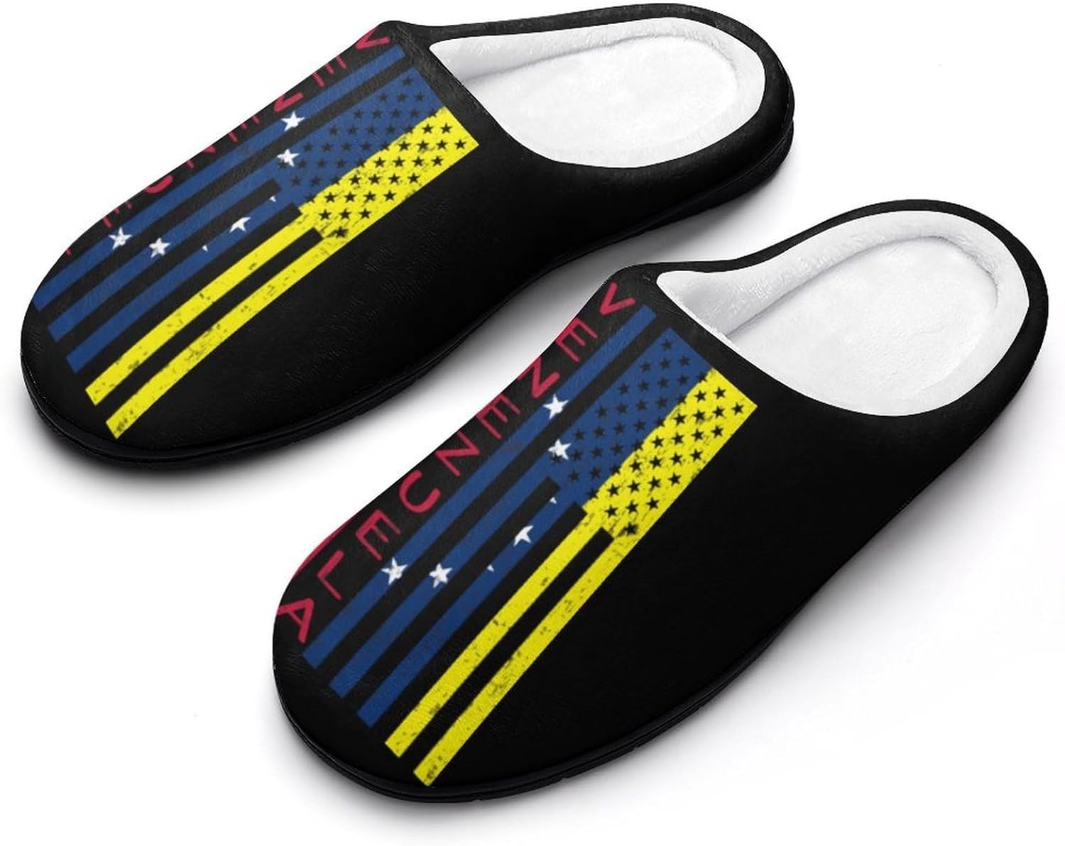 Venezuela U.S. Flag Country Pride Women's House Slippers Memory Foam Warm Shoes Spa Rubber Sole Indoor Outdoor