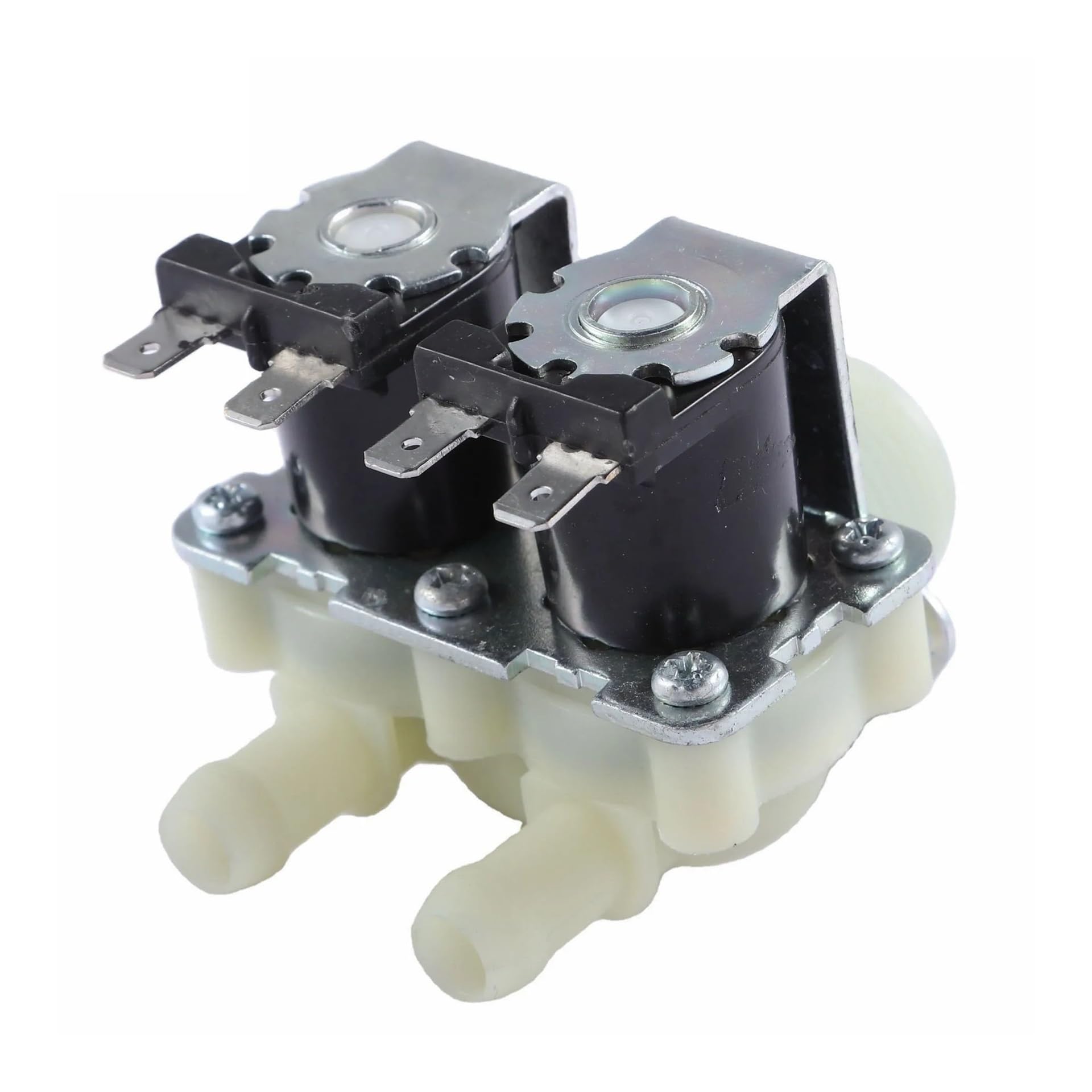 Dymkie Dc24v 1 In 2 Dc 12V 24V Ac 220V Pressure Dual Electric Water Inlet Solenoid Valve Normally Close For Washing Machine(Dc24v)