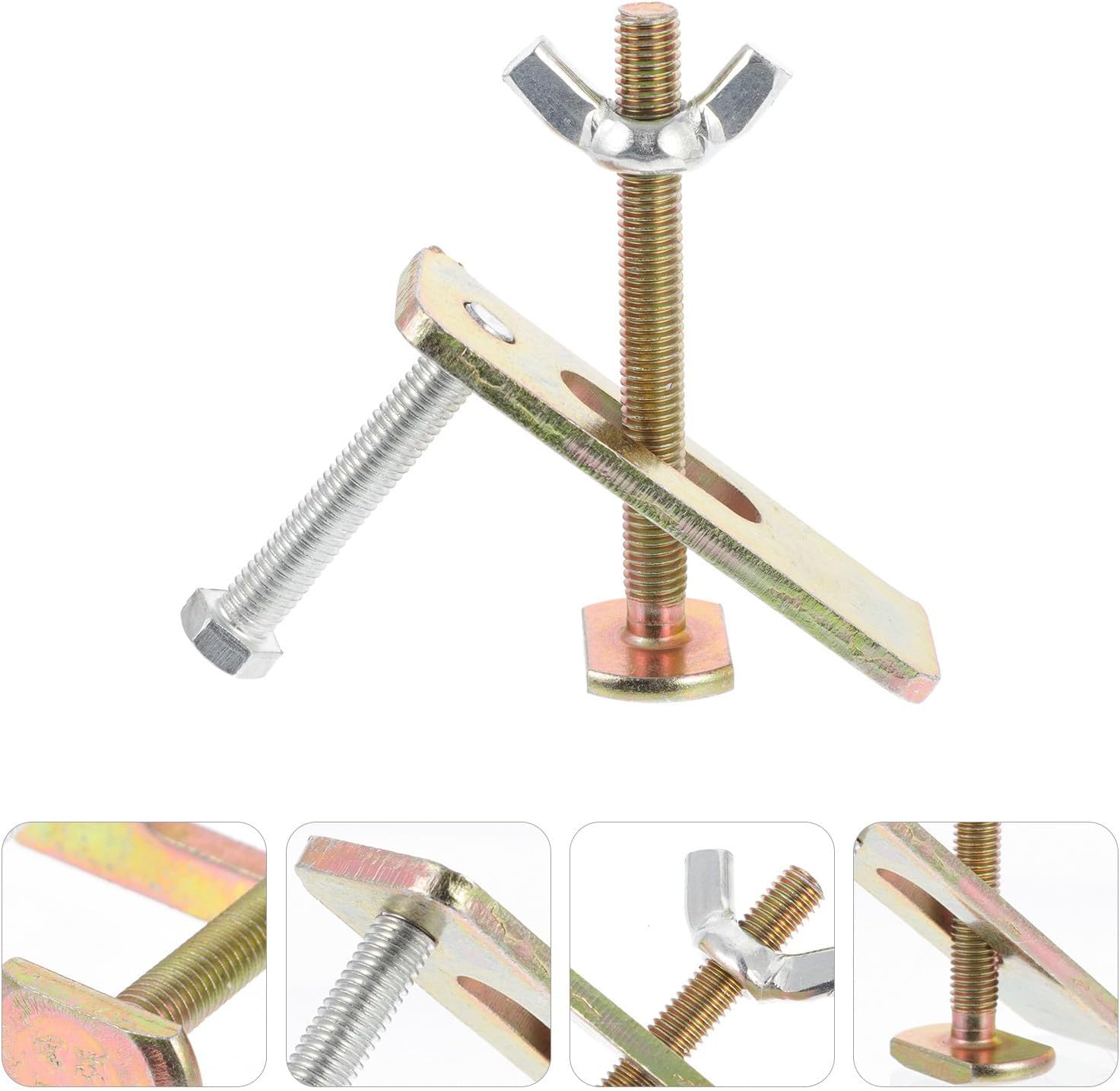 2 Sets Steel Workholding Clamps for Engraving Machines and Cnc Router Woodworking Metalworking Press Plates Well Polished Hold down Clamp Kit