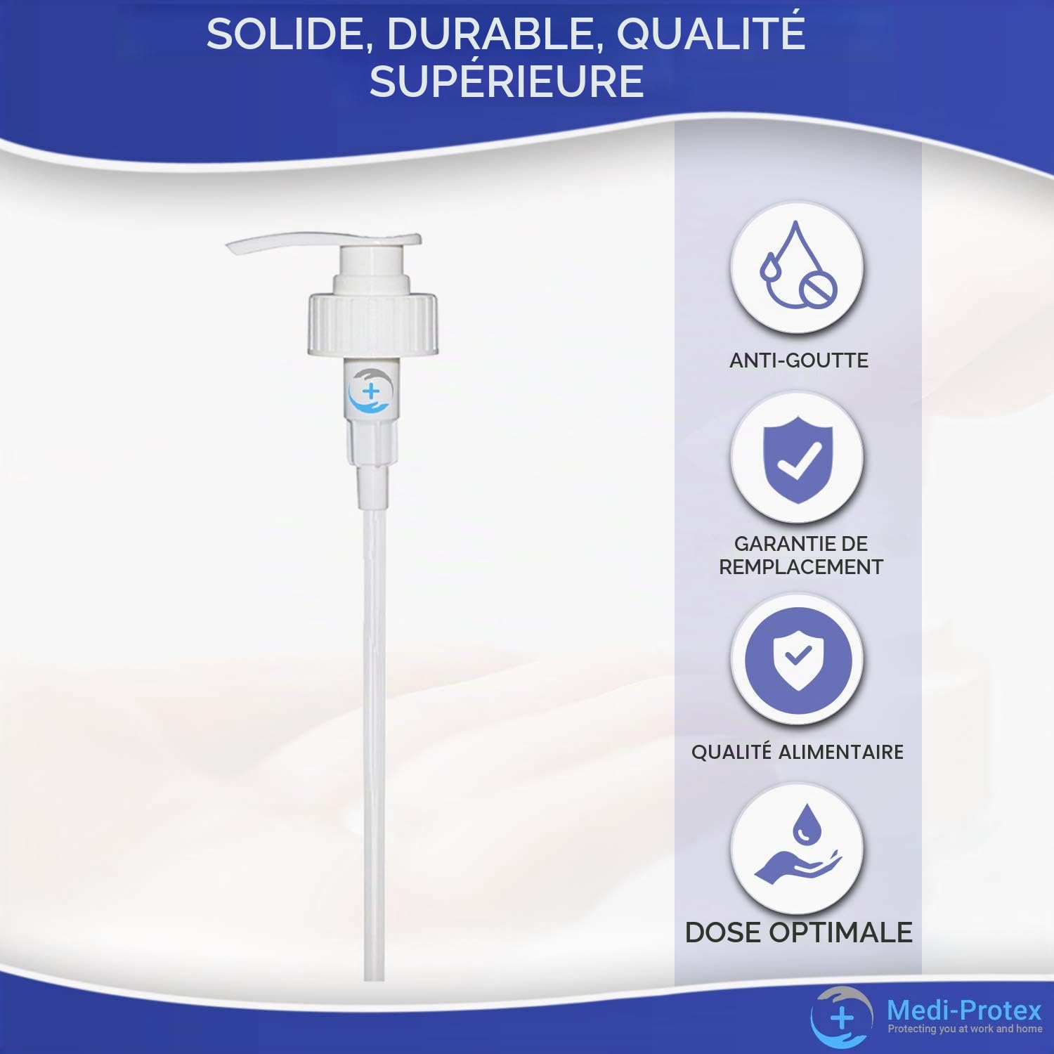 Pompe Doseuse pour Bidon 5 litres – s'adapte à la Plupart des conteneurs avec Ouverture de 38 mm.