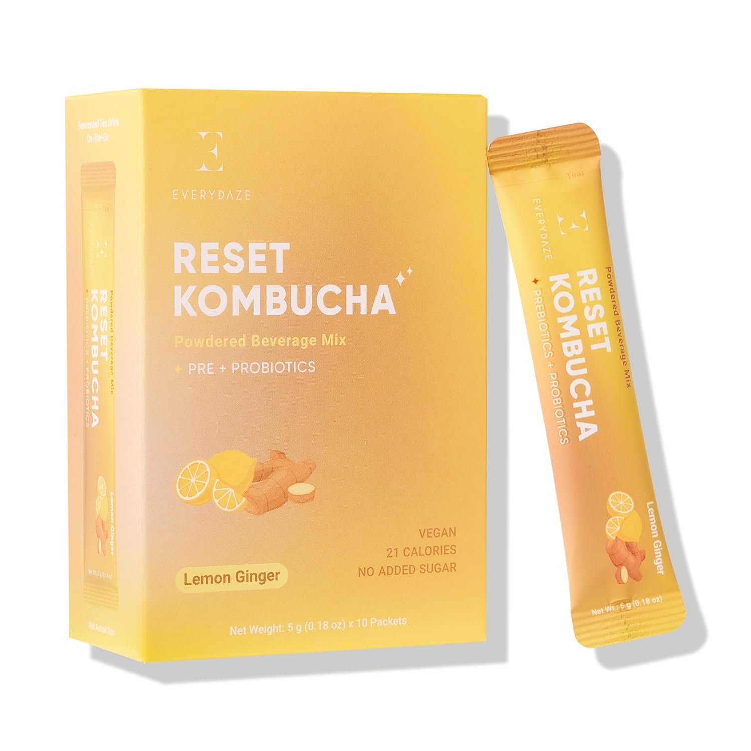 Amazon.com: Everydaze Reset Kombucha Tea Powdered Beverage Mix