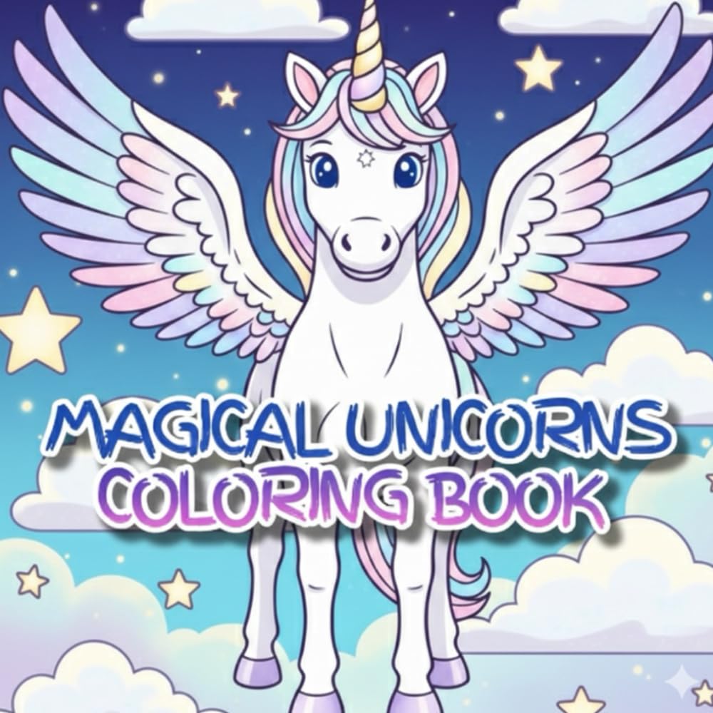 Magical Unicorns Coloring Book: Cute Fantasy Unicorns for Kids