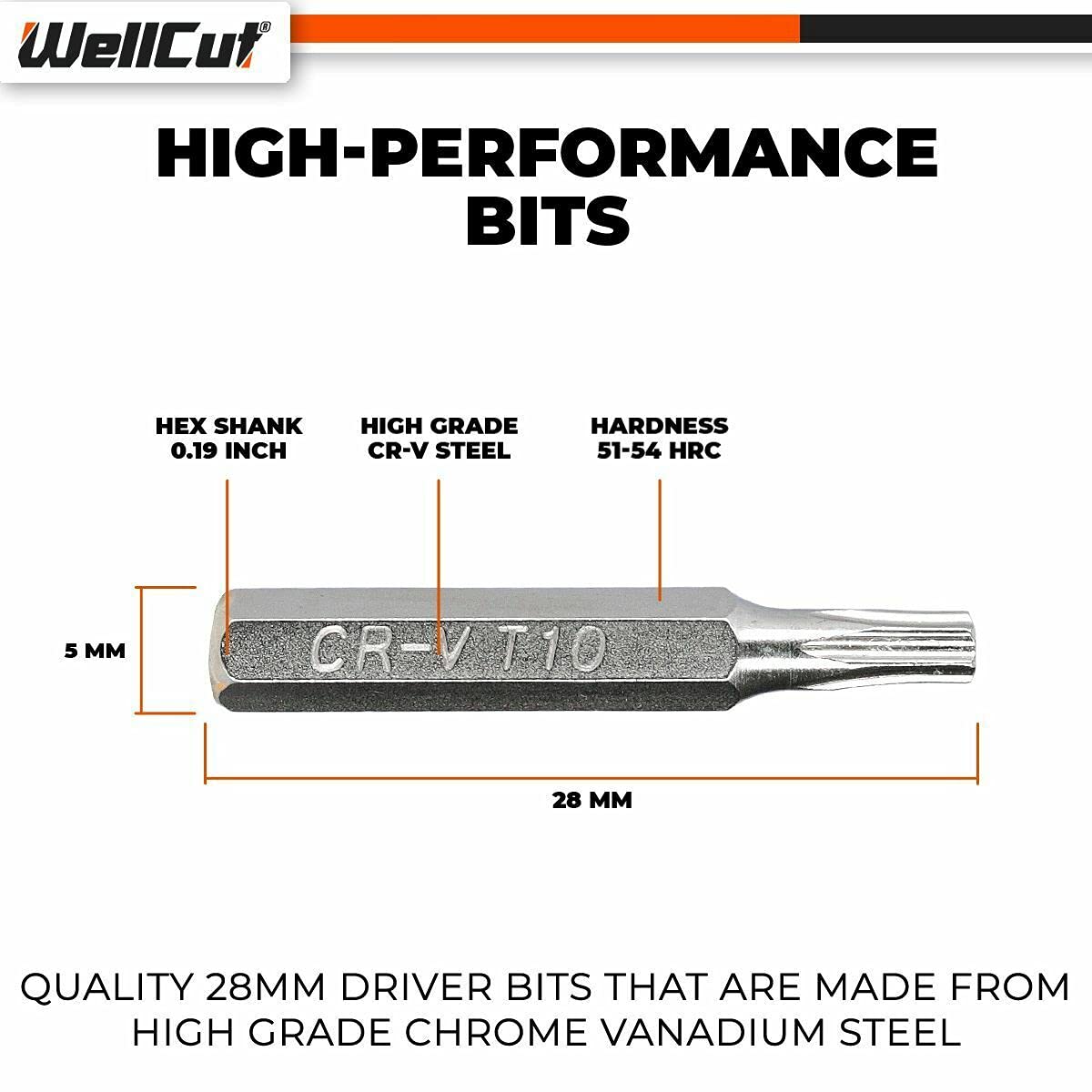 WELLCUT WC-MPS21U - Juego de 21 puntas de destornillador multiusos de precisión con poste giratorio y mango antideslizante, herramienta de reparación de trabajo para electrodomésticos, electrónica,