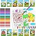 24 Farm Animals Coloring Books with 24 Stacking Crayons party favors for Kids cow horse Barn Party mini Drawing Book For Farm Birthday Party Goodie Bag Gift Stuffer School Classroom Activity Supplies