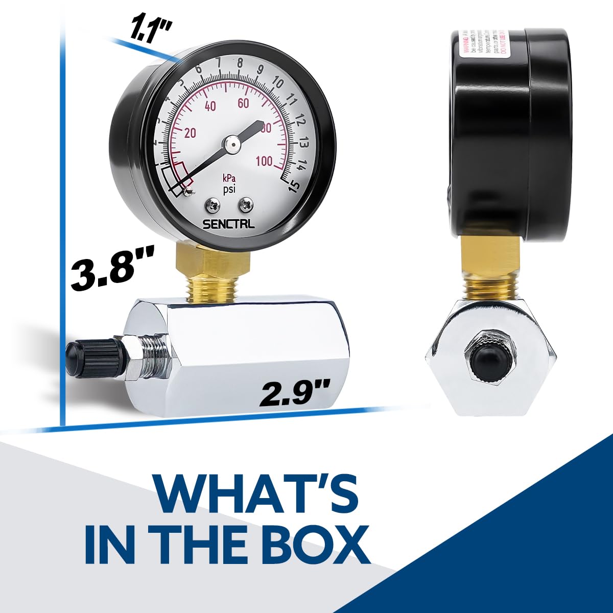 Gas Pressure Test Gauge - 0-15 Psi -4
