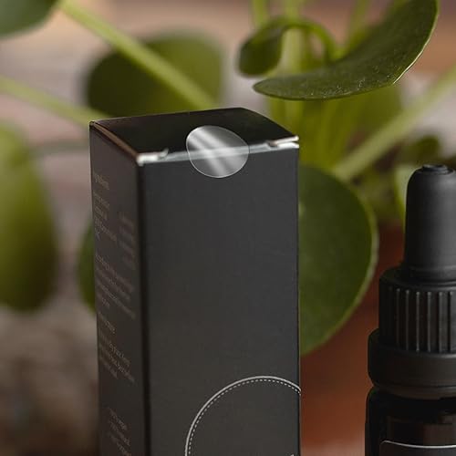 Miniatura 9 de YIKIADA Calcomanías de vinilo transparentes de 1 pulgada, autoadhesivas, redondas, transparentes, impermeables, para paquetes de sobres de sellos,