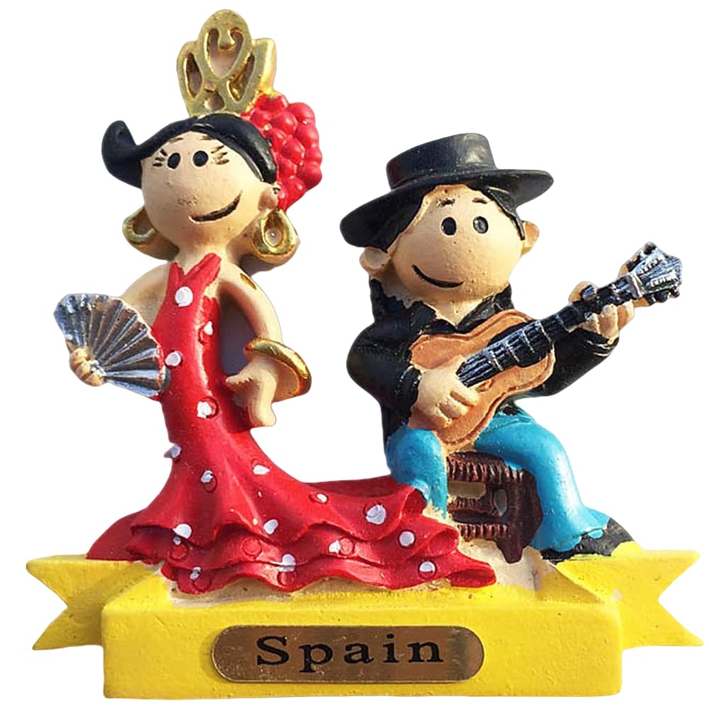 Flamenco Dancer of Spain 3D Fridge Magnet Travel Souvenir Gift,Home & Kitchen Decoration Magnetic Sticker Spain Refrigerator Magnet Collection