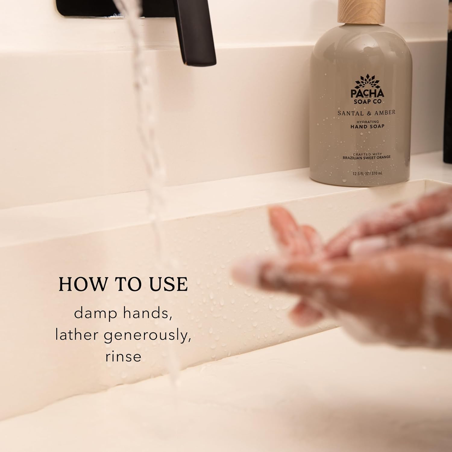 Pacha Soap Co. Liquid Hand Soap Glass Bottle & Refill - Vanilla & Sage, Hydrating & Moisturizing, Clean Ingredients, Paraben & Dye Free, Made in USA, 2-Pack (12.5 fl oz Bottle, 32 fl oz Refill)