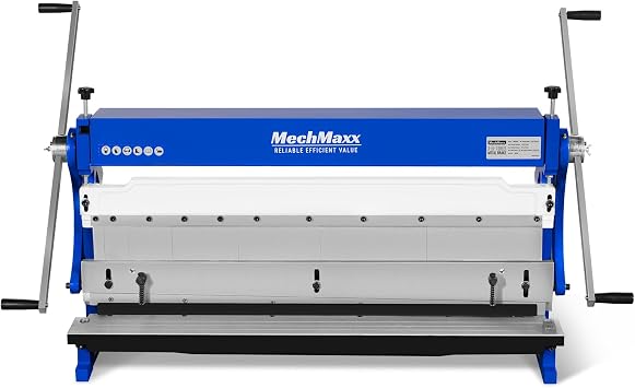 40-inch 3-in-1 Pan and Box Brake Slip Roll, Shear, Bending Machine for Sheet Metal, 20 Gauge Mild Steel, Adjustable Fingers, Heavy Duty, Metalworking, Fabrication, Rolling, Bending, Model MMCB4020